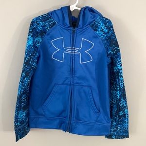 Under armour size 6 youth jacket blue and black